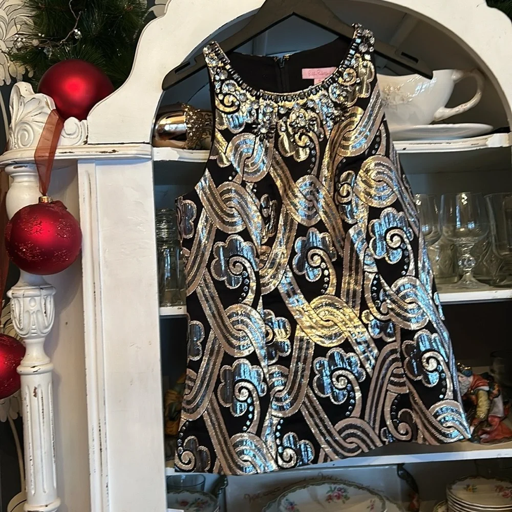 #1 Vintage Lilly Pulitzer metallic top - Picture 8 of 17